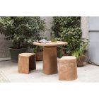Niski stołek do ręcznie robionej terakoty na zewnątrz Made in Italy - Julio Viadurini