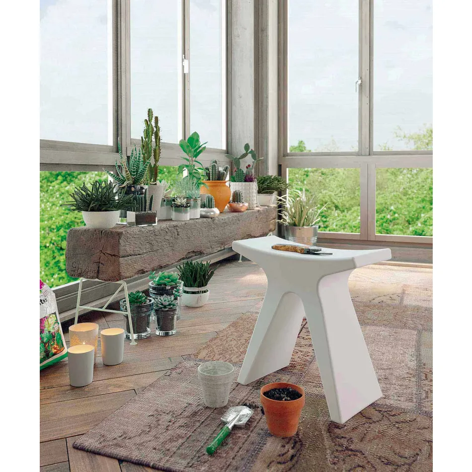 Niski stołek z polipropylenu na zewnątrz Made in Italy - Prue Viadurini