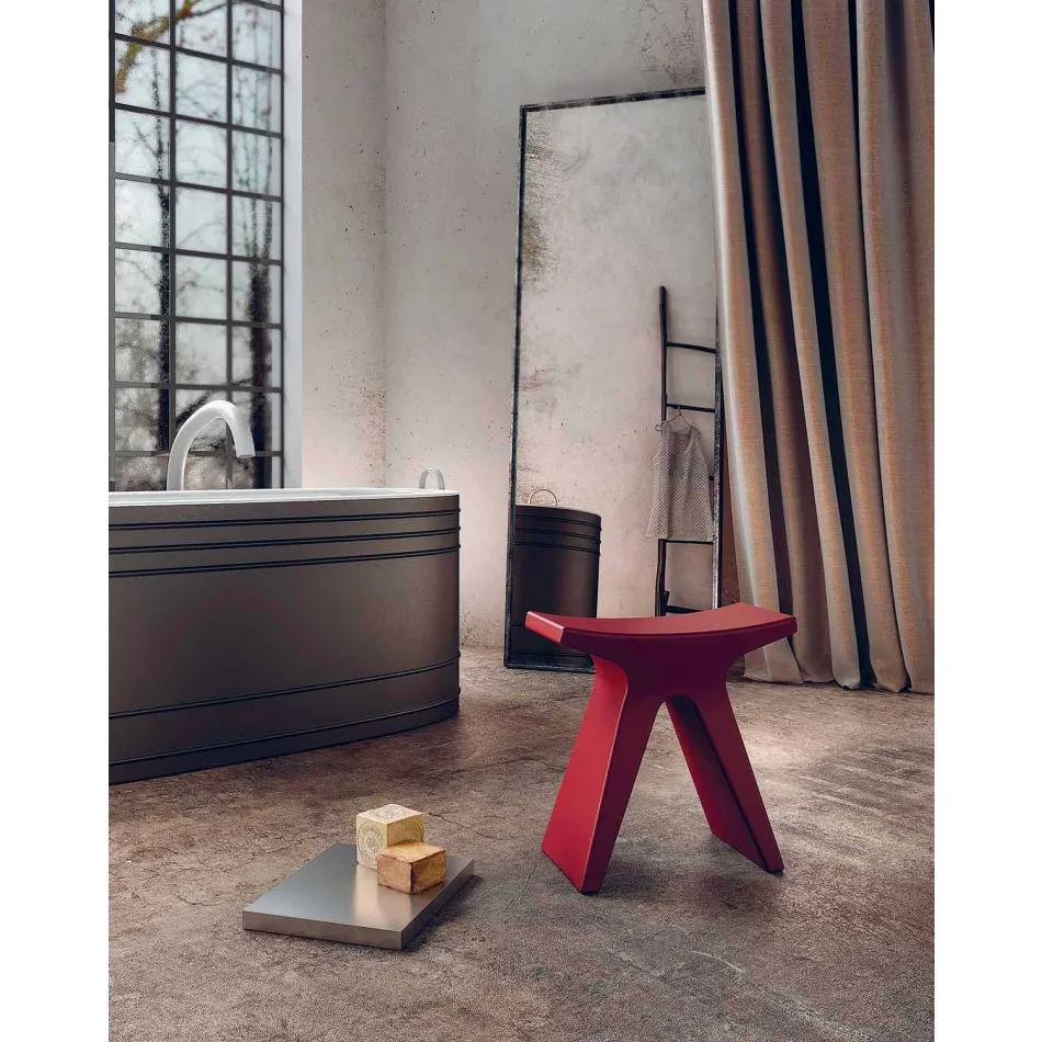 Niski stołek z polipropylenu na zewnątrz Made in Italy - Prue Viadurini