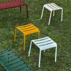 Niski stołek z aluminium malowanego na zewnątrz Wykonany we Włoszech - Sondra Viadurini