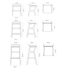 Stołek o konstrukcji z litego drewna bukowego Wyprodukowano we Włoszech - Regensburg Viadurini