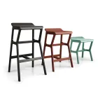 Stołek o konstrukcji z litego drewna bukowego Wyprodukowano we Włoszech - Regensburg Viadurini