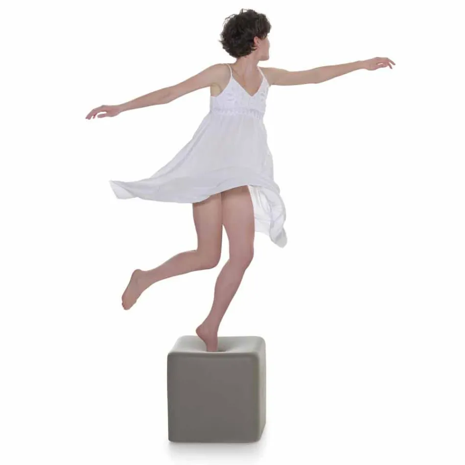 Miękki stolik z poliuretanu w kształcie kostki Slide Cube wykonany w technologii Italic Viadurini