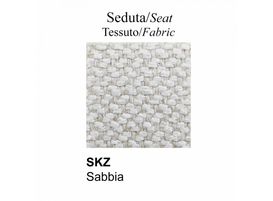 Wysoki stołek kuchenny z tkaniny i metalu Made in Italy - Connubia Sixty Viadurini