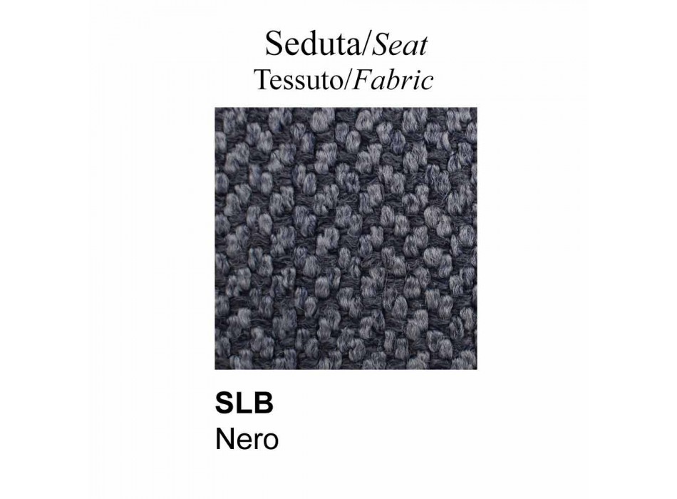 Wysoki stołek kuchenny z tkaniny i metalu Made in Italy - Connubia Sixty Viadurini