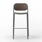 Taboret kuchenny z drewna dębowego i metalu Made in Italy 2 sztuki - Saffia Viadurini