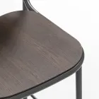 Taboret kuchenny z drewna dębowego i metalu Made in Italy 2 sztuki - Saffia Viadurini