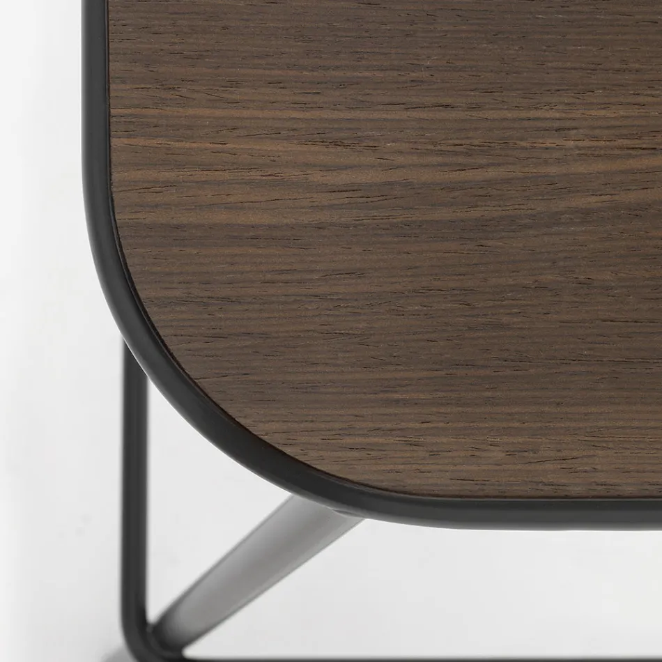 Taboret kuchenny z drewna dębowego i metalu Made in Italy 2 sztuki - Saffia Viadurini