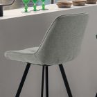 Tapicerowany stołek kuchenny z metalową konstrukcją 2 sztuki - Raggia Viadurini