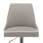 Stołek kuchenny z ekoskóry i chromowanej stali Made in Italy - Nirvana Viadurini