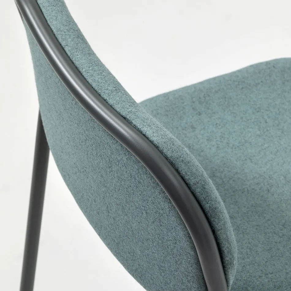 Taboret kuchenny z tkaniny i metalu Made in Italy 2 sztuki - Sangria Viadurini