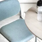 Taboret kuchenny z tkaniny i metalu Made in Italy 2 sztuki - Sangria Viadurini