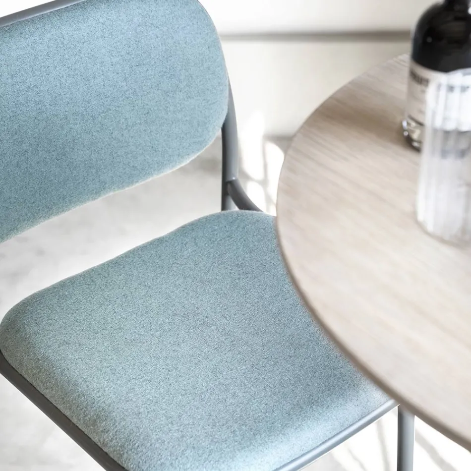 Taboret kuchenny z tkaniny i metalu Made in Italy 2 sztuki - Sangria Viadurini