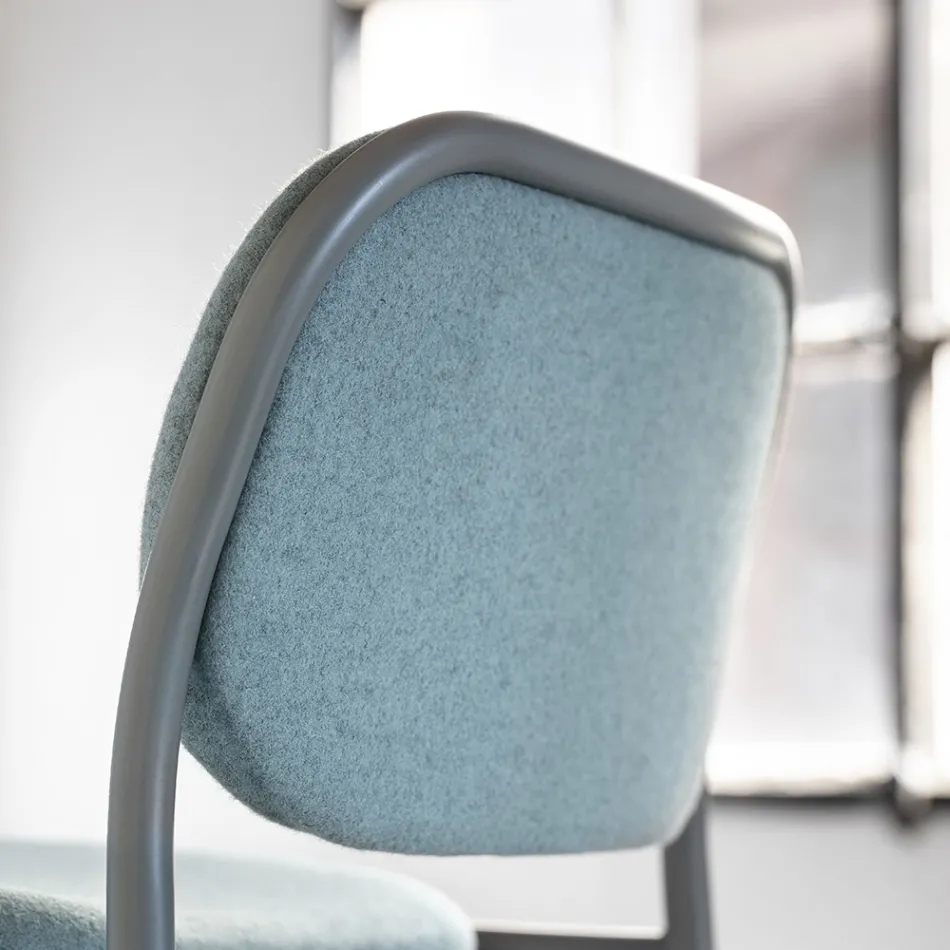 Taboret kuchenny z tkaniny i metalu Made in Italy 2 sztuki - Sangria Viadurini