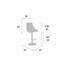 Stołek kuchenny z regulacją wysokości ze sztucznej skóry Made in Italy - Toronto Viadurini