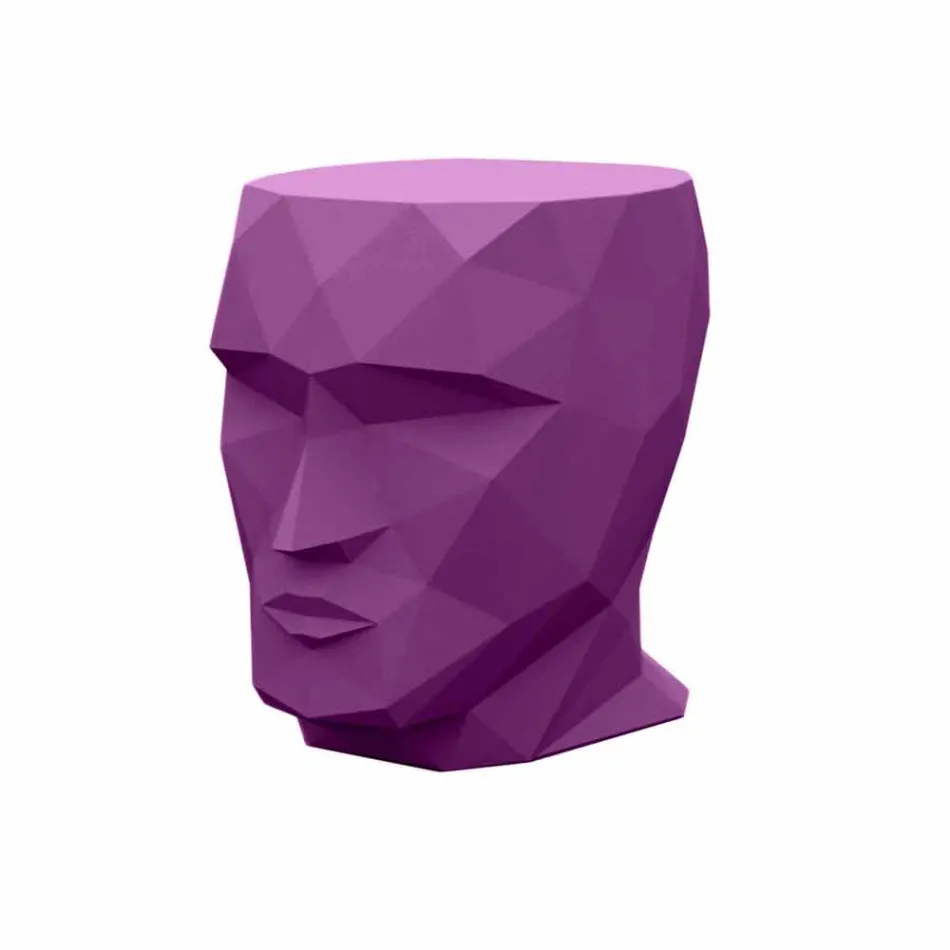 Taboret zewnętrzny w kształcie twarzy w nowoczesnym designie firmy Adan firmy Vondom Viadurini