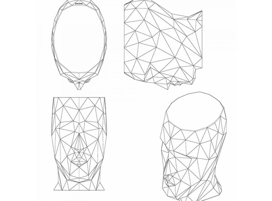 Taboret zewnętrzny w kształcie twarzy w nowoczesnym designie firmy Adan firmy Vondom Viadurini