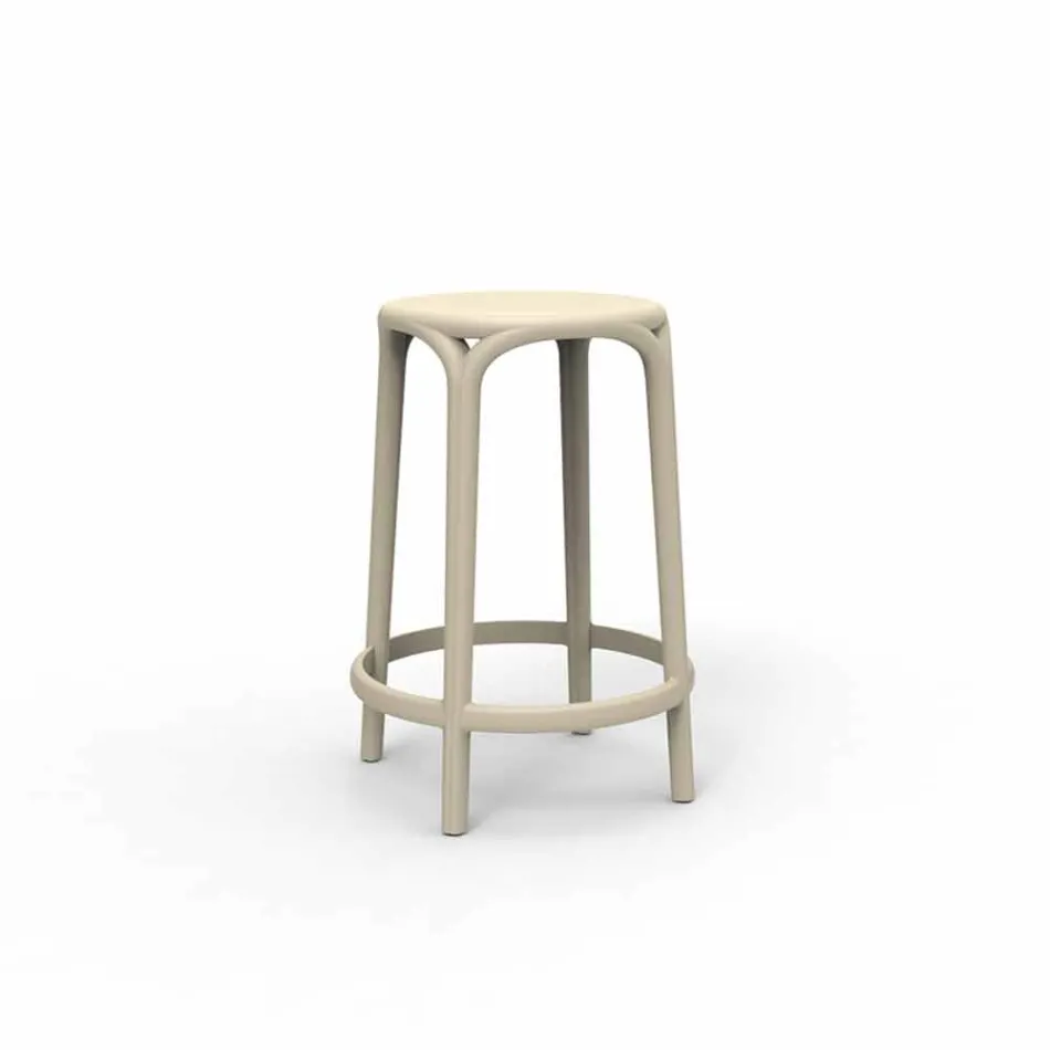 Stołek ogrodowy Brooklyn Vondom H 66 cm, z polipropylenu Viadurini