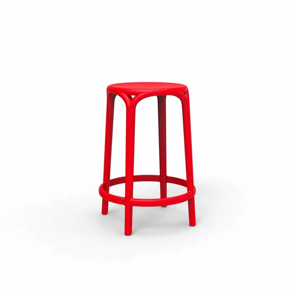 Stołek ogrodowy Brooklyn Vondom H 66 cm, z polipropylenu Viadurini