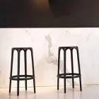 Stołek ogrodowy Brooklyn Vondom H 66 cm, z polipropylenu Viadurini