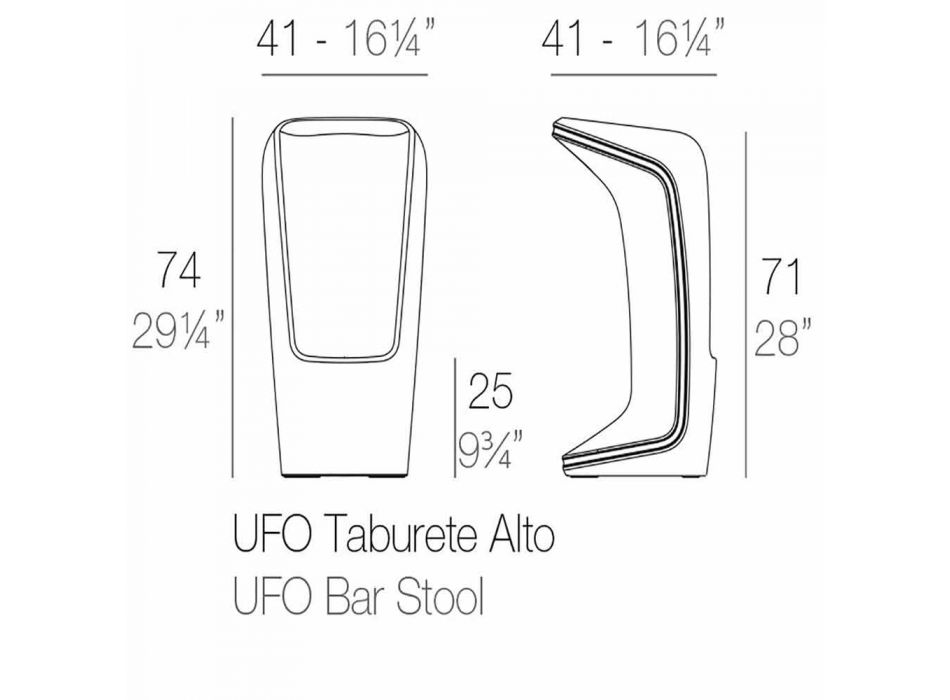 Ufo by Vondom nowoczesny design stołek zewnętrzny z polietylenu Viadurini