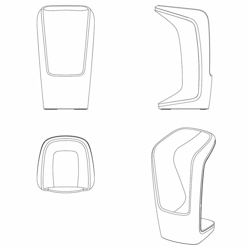 Ufo by Vondom nowoczesny design stołek zewnętrzny z polietylenu Viadurini