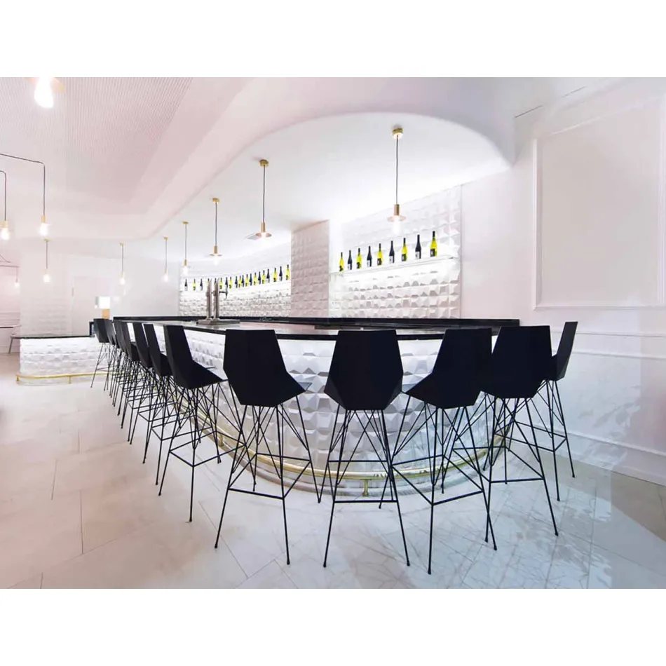 Faz by Vondom stołek zewnętrzny H 111 cm z polipropylenu i stali Viadurini