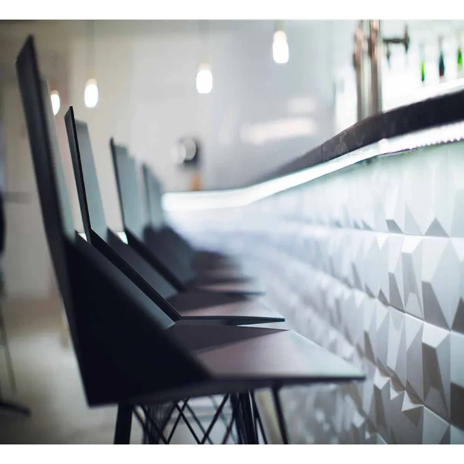 Faz by Vondom stołek zewnętrzny H 111 cm z polipropylenu i stali Viadurini