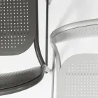 Stołek metalowy do układania w stosy na zewnątrz Made in Italy 2 sztuki - Synergy Viadurini