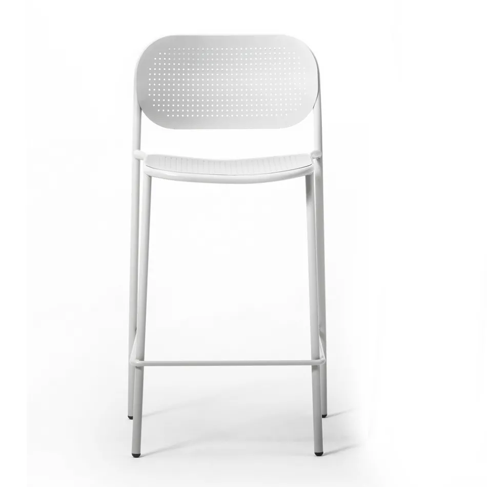 Stołek metalowy do układania w stosy na zewnątrz Made in Italy 2 sztuki - Synergy Viadurini