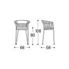 Stołek ogrodowy z aluminium Made in Italy - Emmacross by Varaschin Viadurini
