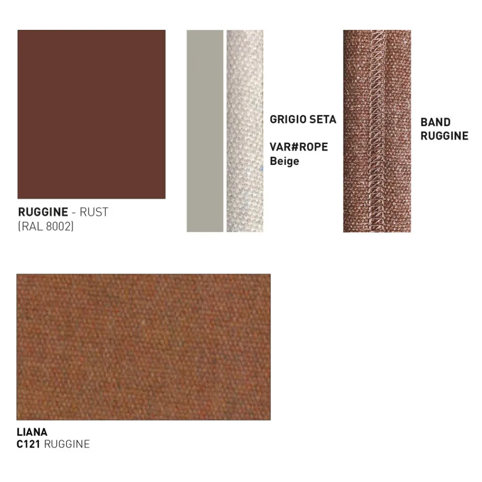 Stołek ogrodowy z aluminium Made in Italy - Emmacross by Varaschin Viadurini