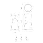 Świecący stołek ogrodowy z białego polietylenu Made in Italy - Strawberry Viadurini