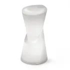 Świecący stołek ogrodowy z białego polietylenu Made in Italy - Strawberry Viadurini