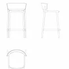 Africa Vondom stołek ogrodowy z polipropylenu H 85 cm, design Viadurini