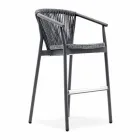 Stołek ogrodowy do ustawiania w stos aluminium i tkanina techniczna - Smart by Varaschin Viadurini