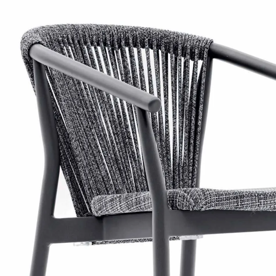 Stołek ogrodowy do ustawiania w stos aluminium i tkanina techniczna - Smart by Varaschin Viadurini