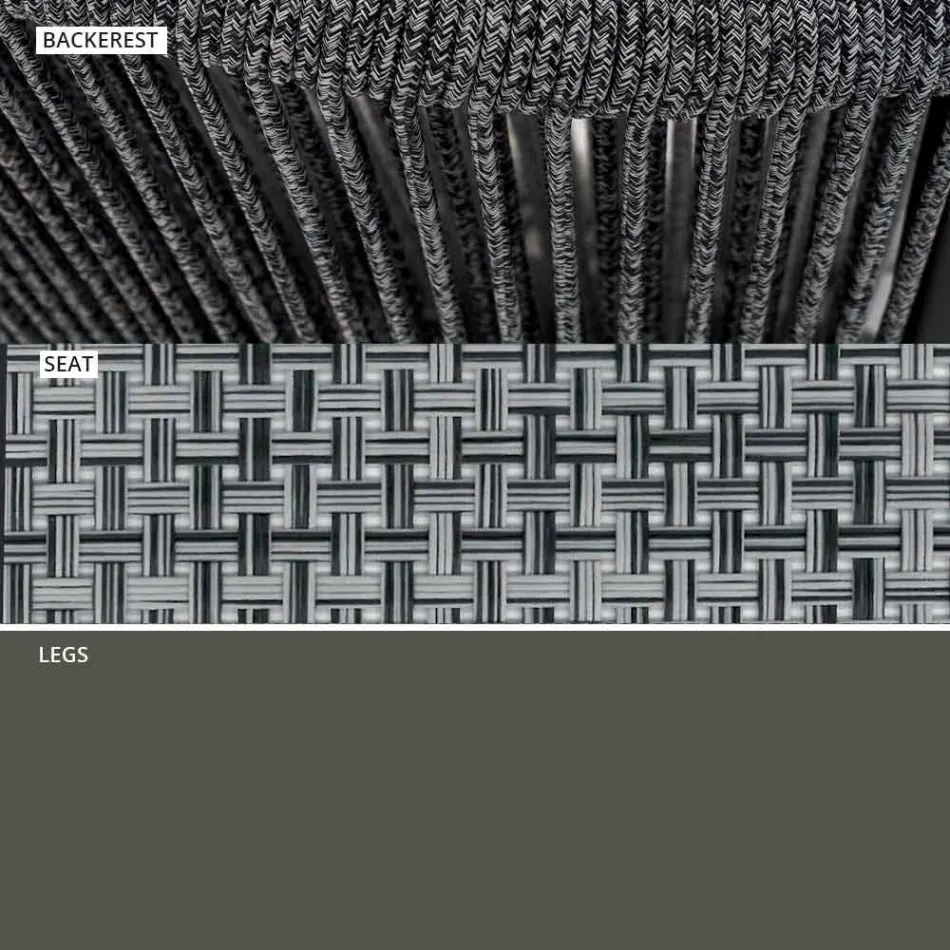 Stołek ogrodowy do ustawiania w stos aluminium i tkanina techniczna - Smart by Varaschin Viadurini