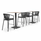 Stołek ogrodowy do ustawiania w stos aluminium i tkanina techniczna - Smart by Varaschin Viadurini