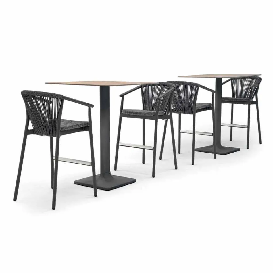 Stołek ogrodowy do ustawiania w stos aluminium i tkanina techniczna - Smart by Varaschin Viadurini