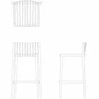 Vondom Spritz stołowy H 97 cm stołek ogrodowy z polipropylenu Viadurini