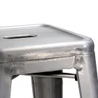 Żelazny stołek do wnętrz i na zewnątrz o wysokości 45 cm - Artykuły papiernicze Viadurini