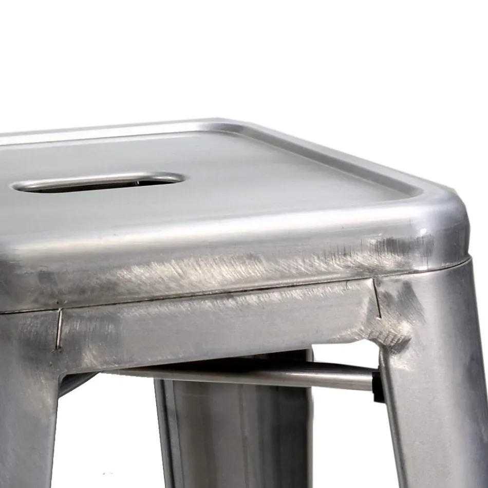 Żelazny stołek do wnętrz i na zewnątrz o wysokości 45 cm - Artykuły papiernicze Viadurini