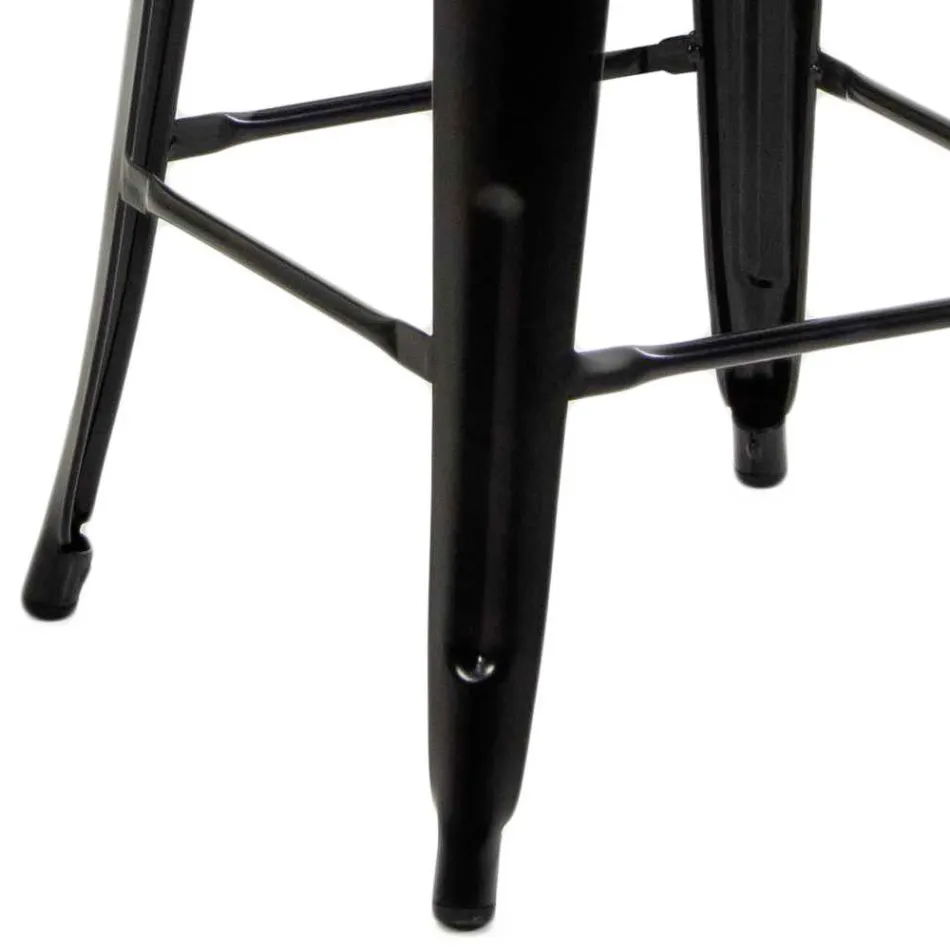 Stołek do wnętrz i na zewnątrz z żelaza i drewna - Artykuły papiernicze Viadurini