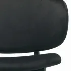 Stołek do salonu wykonany ze stali i aksamitu Made in Italy - Rimini Viadurini