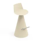 Stołek do Salonu Z Polietylenu z Podnóżkiem - Elipsa Viadurini