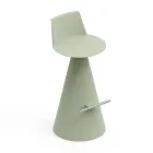 Stołek do Salonu Z Polietylenu z Podnóżkiem - Elipsa Viadurini