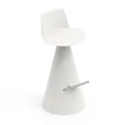 Stołek do Salonu Z Polietylenu z Podnóżkiem - Elipsa Viadurini