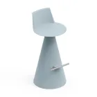 Stołek do Salonu Z Polietylenu z Podnóżkiem - Elipsa Viadurini