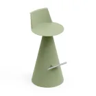 Stołek do Salonu Z Polietylenu z Podnóżkiem - Elipsa Viadurini